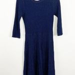 Nanette Lepore Navy Sparkle Fit and Flare Dress Photo 26