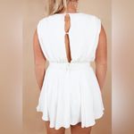 White flowy mini dress Size M Photo 3
