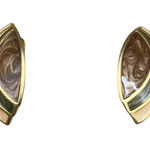 Vintage Earthtone Matte Clip On Earrings Gold Photo 0