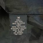 Rue 21  Womens Wool Blend Size M Black Wide Zip Up Collar Y2K Photo 3