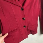 CAbi Size 10 Rhubard Outing Blazer Side Botton Wine Red Ponte Knit Office 3175 Photo 5