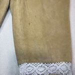 wilson's leather  Maxima Flare Pants Tan Lace Inset Boho Hippy Size 8 Photo 2