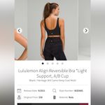 Lululemon  Align Reversible Bra *Light Support A/B Cup
Size 8 Photo 5