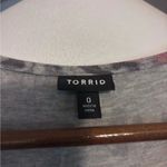 Torrid  Gray & Pink Floral Print Casual Sleeveless Jersey Skater Dress Photo 3