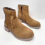 Seven7  Booties Womens Size 6 Tan Bestie Zip Up Block Heel Round‎ Toe Boots Photo 0