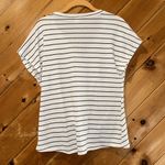 I Joah black and white striped tie front top Size M Photo 5