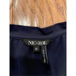 Nic+Zoe  navy embroidered neckline dress size m Photo 6