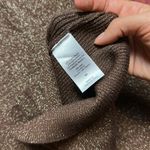 SOFIA JEANS BROWN RIBBED GLITTER LONG SLEEVE MIDI DRESS SWEATER Size XS Photo 5