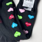 Hot Sox Women's Black Socks with Colorful Heart Motifs New With Tag Photo 6