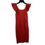 Yumi Kim Red Under Your Spell Mini Dress Off Shoulder Ruffle Detail Scuba Sm New Photo 1