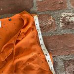 CAbi  Orange Sprinkle Size M Top Double Layer Chiffon Sleeveless V-Neck blouse Photo 4