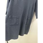 J.Jill  Navy Blue and White Striped Sweater Tunic Size Large Petite Photo 3