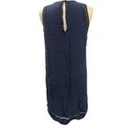 Sigrid Olsen Signature Sleeveless Boho Shift Dress Women Size 10 Navy Blue NWOT Photo 1