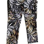 Jules & Leopold Jules Leopold Pant SP Small Petite Pull On Ankle Black White Gold Leave… Photo 0