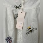 NWT Ciebon Selma Embroidered Plunge Neck Maxi Dress White Size XS Photo 8