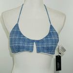 Tavik Cassis Blue & White Halter Bikini Top Small Photo 1