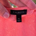 Talbots Peachy Pink 100% LInen Short Sleeve Sweater Size XL Photo 3