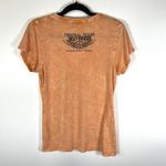 Harley davidson v neck short sleeve shirt Womens Size M‎ Orange Texas Motorcycle Size M Photo 6