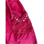 lilka anthropologie Red Wrap Dress Size Small Eyelet Pockets Cotton Casual Photo 6