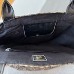 Vintage Indeed Black Beaded Straw Boho Oversized Basket Bag Made in Philippines Tan Photo 4