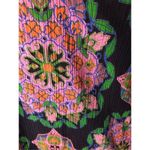 J Crew Blue Pink Medallion V Neck 3/4 Sleeve Gauze Cotton Tunic Swimsuit Cover U Black Photo 9