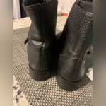 Karen Millen Women's biker moto Black Leather Ankle boot classic spring leather Photo 3