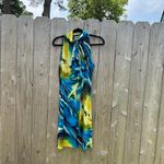 Anthropologie Carina blue yellow y2k dress‎ club party summer spring Photo 6