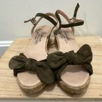Gaimo Dark Brown Bow Strap Espadrille Wedge Sandals 37/6.5 Photo 2