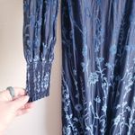 Baltic Born  Penelope Midnight Blue Velvet Floral Long Sleeve Dress Maxi Photo 6