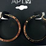Apt. 9 Gold Hammered Hoop Earrings Photo 2