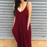 Lulus  Maxi Boho Dress Maroon Sz S/M Photo 11