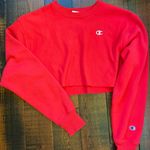 Champion Red Cropped  Sweatshirt Photo 0