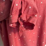 Old Navy | Women's Red/White Print Square Neck Top with Ties on Sleevees Photo 2
