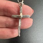Sterling Silver 925 Crucifix Cross Pendant Chain Necklace Italy Dainty Photo 4