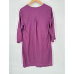 J.Jill Purple Linen Tie Neck Shift Dress Size Small Beach Lagenlook Coastal Photo 4