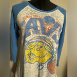 Junkfood EUC Junk Food Blue and White Little Miss Sunshine Cavs Raglan top size large Photo 1