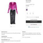 The Attico Velvet Wrap Dress Black Pink Size X Photo 3