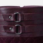 Cheyanne Mixed Material quilted low heel comfort boots wine size 7.5 NEW lined Photo 2