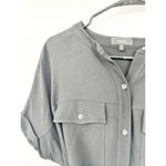 Theory Black Belted Cargo Shirt Dress Rosina Crepe Size Medium Photo 2