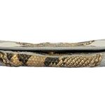Carlos Falchi Vintage Snakeskin Reptile Gray Leather Clutch Purse Shoulder Bag Multiple Photo 8