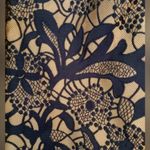 NWT Modcloth Uttam Boutique Navy Blue & Copper Floral Sheath Dress US Size 2/4 Tan Photo 3