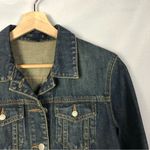 J.Crew  Dark Blue Wash Button Down Trucker Denim Jacket S Photo 38