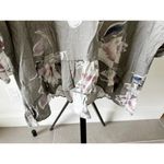 Plus Curvy 3X Oversized Lightweight Olive Green with Pink White Florals Size undefined Photo 1