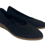 Skechers Shoes Womens 8.5 Black Wedge Slip On Knit Memory Foam Comfort Flats Photo 1