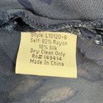 Johnny Was Jade Hayek Silk-Blend Navy Blue Velvet Wrap Top Size S Photo 4