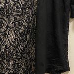 Womens Black Thin Open Cardigan Lace Back Top S Small Bust 34” 3/4 Sleeves Photo 2