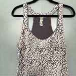 Free People  Racer Back Mini Dress Leopard Jersey Gray Women’s Large Photo 1