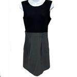 Theory ‎ Black Gray Colorblock Sleeveless Tank Dress Sz 8 Office WorkWear Photo 1