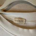 Roolee  White Waffle Knit Sweatshirt/top sz M/L Photo 1
