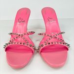 Christian Louboutin Tatoosh 85mm Pink Spikes Heel Mule Sandals Size EU 39 Photo 9